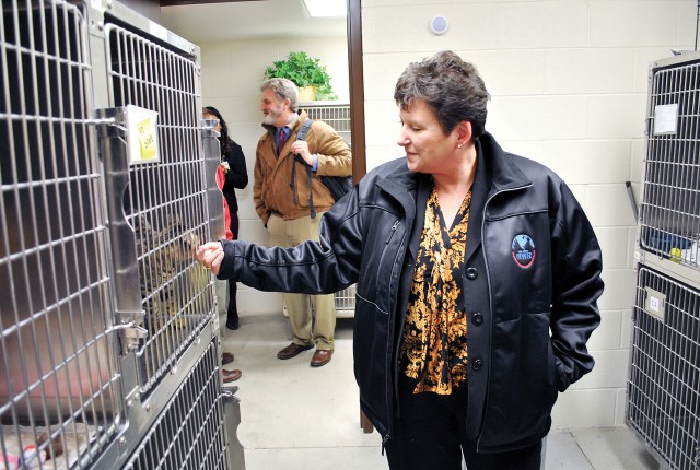 Director of Installation Management Command-Readiness Brenda Lee McCullough toured Fort Riley Nov. 8.
