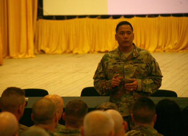 Brig. Gen. Aguto addresses troops