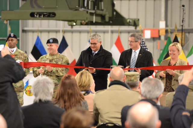 Leaders cut ribbon during opening ceremony in Zutendaal