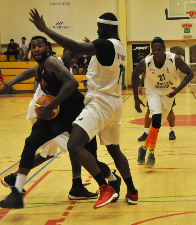 U.S. Armed Forces Men's team plays against Great Britain team in SHAPE IBT