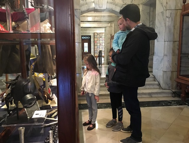 Kentucky Capitol military display