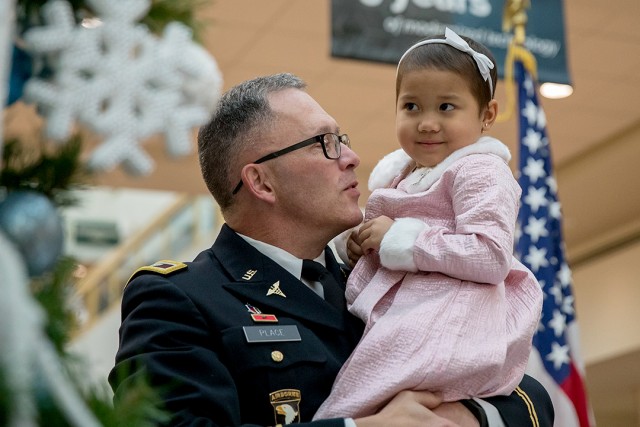 Conferring with the commander