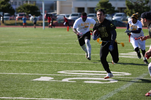 Camp Zama takes another win for annual Army-Navy flag football game