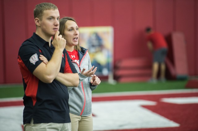 Guard medics get on-the-job training with Wisconsin Badgers