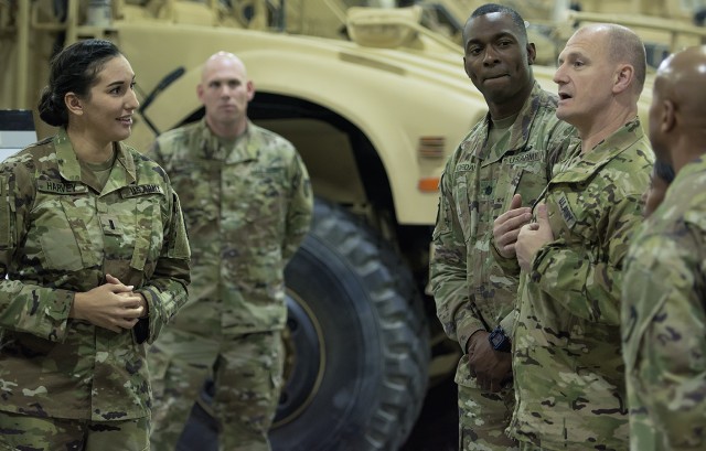 AMC deputy commander assesses APS-5 readiness, combat configuration