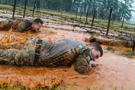 Paratroopers assigned to the 82nd Airborne Division, participate in the Best Squad Competition, located on Fort Bragg, N.C., May 23, 2017. It is an All American Week tradition where squads from throughout the division complete an obstacle course, a warrior skills lane, a combat lifesaver skills lane and stress shoot for time.