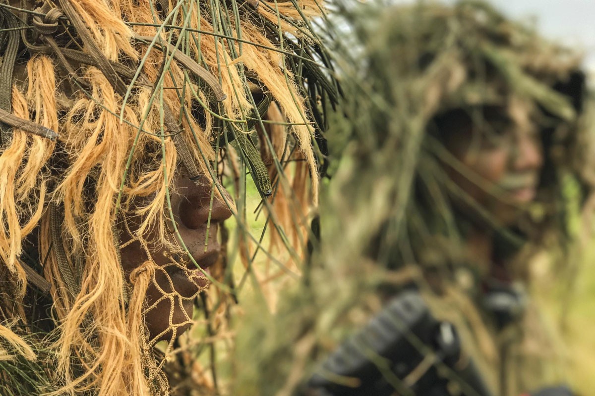 Mock ambush on opposing forces