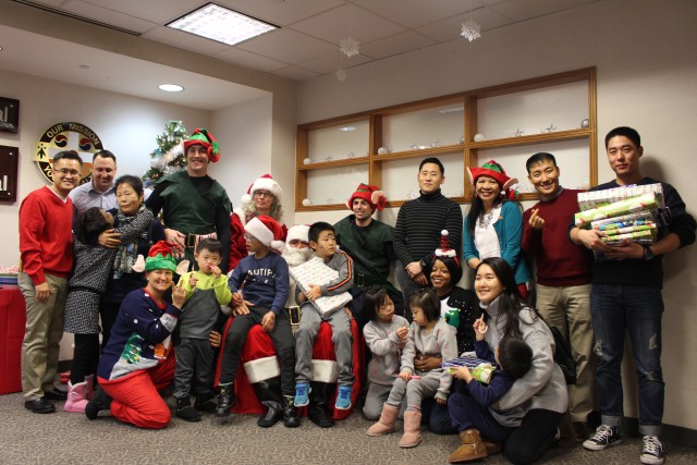 Enjoying the time with Santa