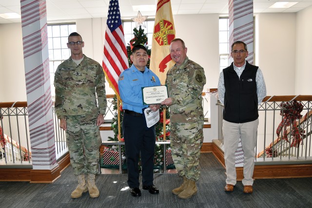 Fort Riley garrison leadership recognized three DA civilians at a ceremony Dec. 15.