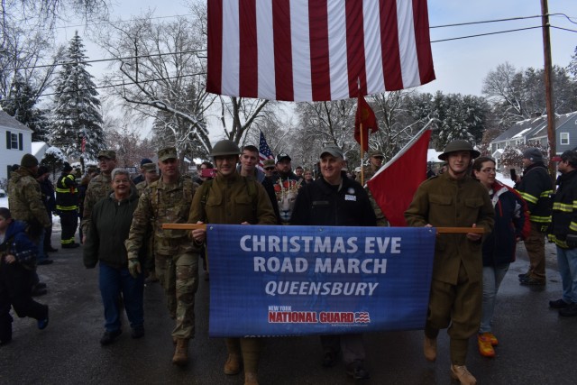 Christmas Eve road march honors deployed service members