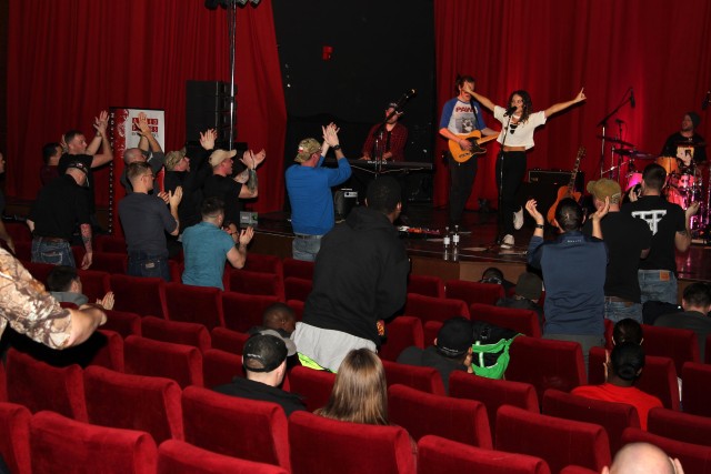 Danika Portz sings for Air Cav