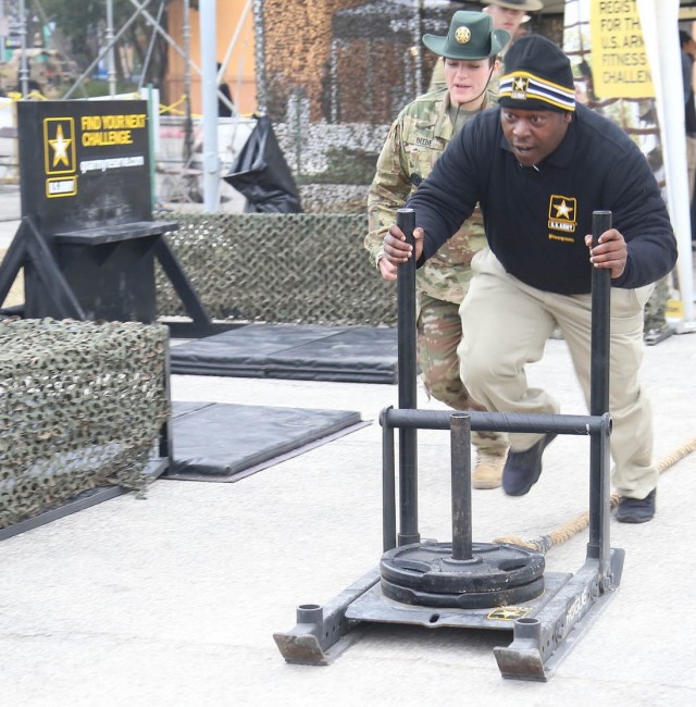 Sled push for fitness