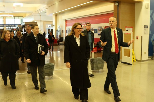 SecArmy Spouse, Leah Esper, tours American Military post in South Korea
