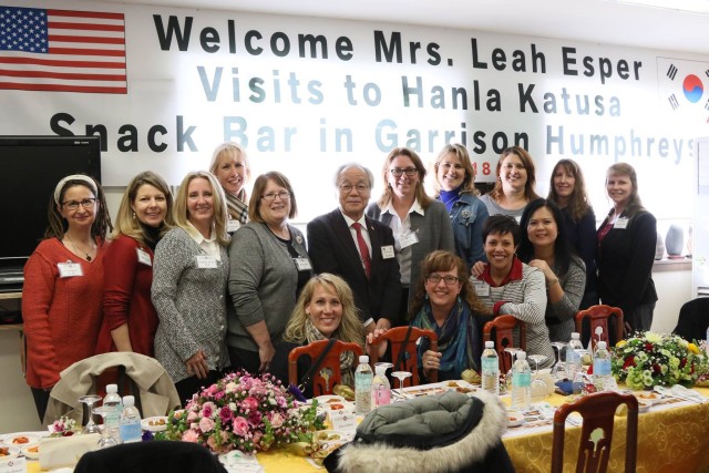 SecArmy Spouse, Leah Esper, tours American Military post in South Korea
