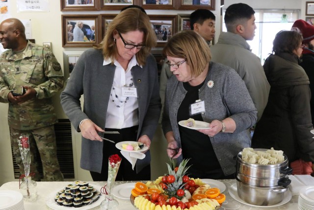 SecArmy Spouse, Leah Esper, tours American Military post in South Korea