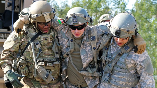 1st SFAB training at JRTC includes partnered leader engagements and casualty evacuation