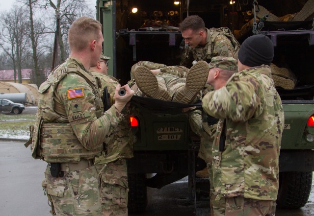 New York Army National Guard Soldiers deployed to Ukraine conduct MASCAL exercise