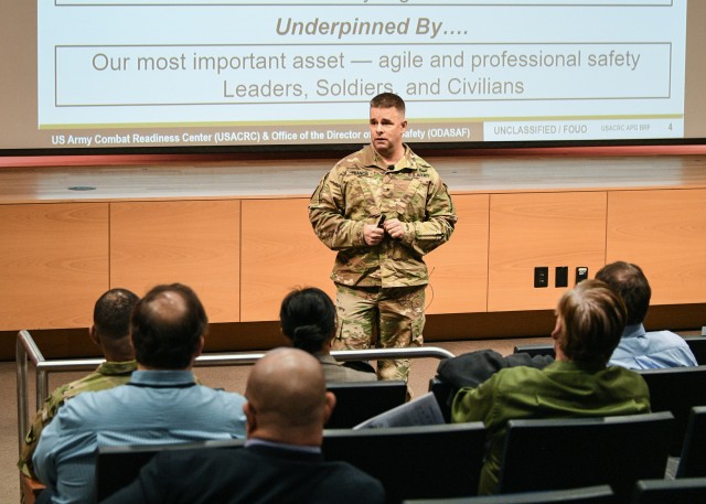 Senior Army leader addresses safety professionals at APG