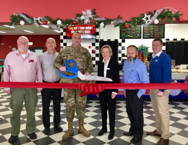 Cutting the ribbon