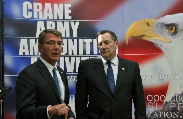 Crane Army, Navy Welcome Defense Secretary to Base
