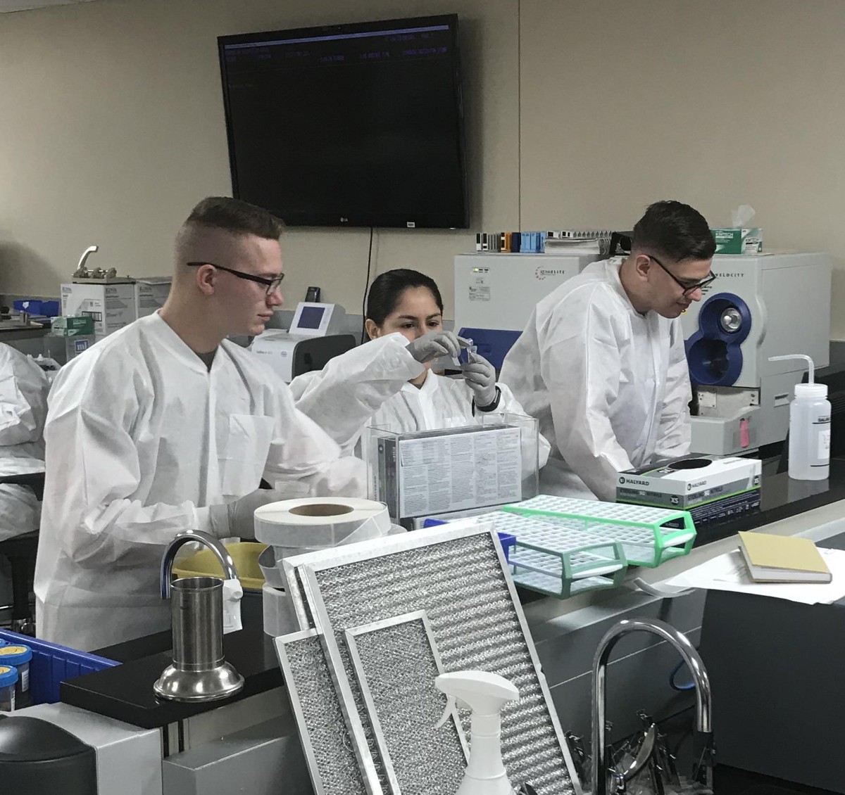 Soldiers Complete Phase II Medical Laboratory Technician Training 