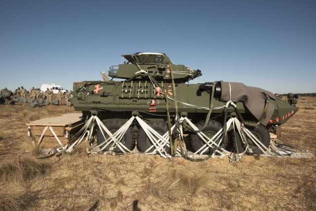 82nd Airborne Division's 3rd Brigade Combat Team airdrop tests Light Armor Vehicle 