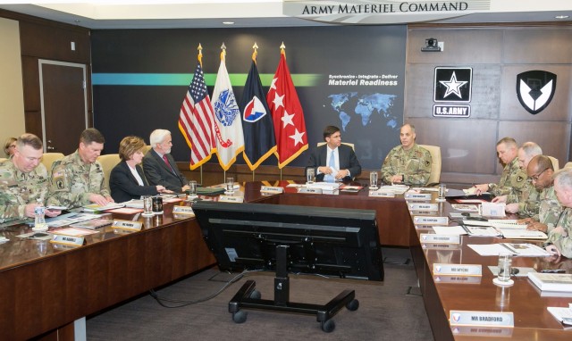 Secretary of the Army meets AMC commanders, staff