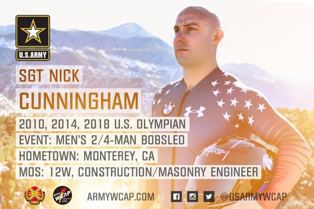 Sgt. Nick Cunningham hopes to snag an Olympics medal for bobsled