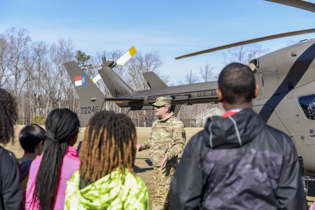 NCNG Aviation Soldiers enhance education at Rogers Lane Elementary School