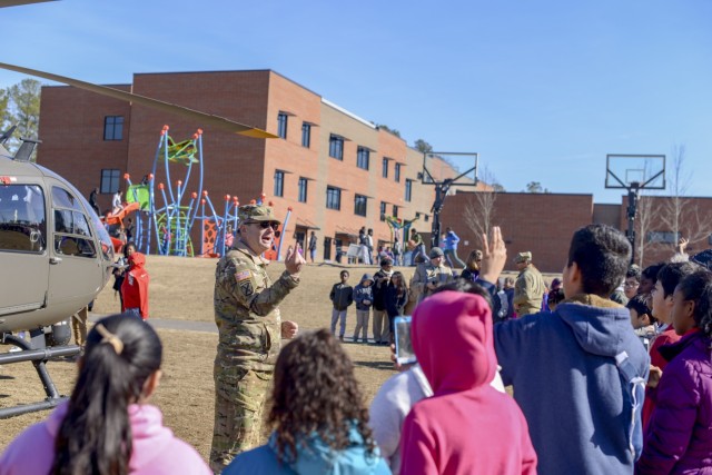 NCNG Aviation Soldiers enhance education at Rogers Lane Elementary School