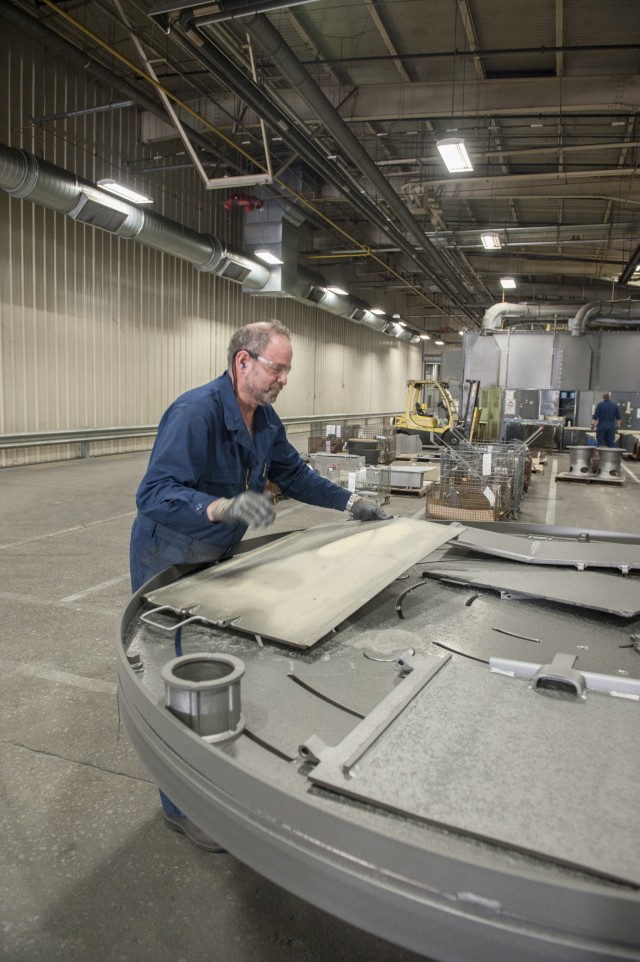 Cleaning branch prepares parts for refurbishing