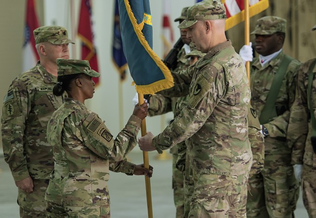 Army Field Support Battalion-Southwest Asia uncases colors, welcomes new commander