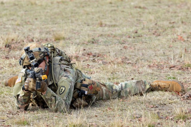 Soldiers practice infantry battle drills