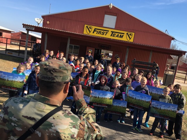 1st Cav, operational testers, host Florence, Texas Elementary School students at Horse Platoon
