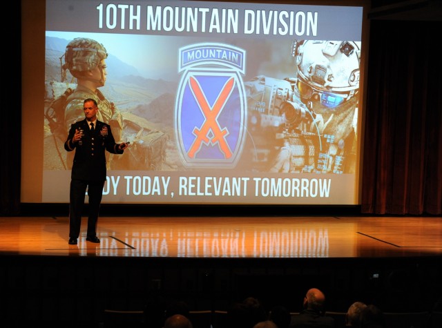 10th Mountain Division commander updates community on deployments, training at home, fighting ISIS in Iraq