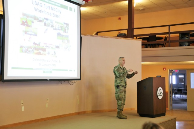 Garrison commander highlights installation's way ahead to Fort McCoy workforce during annual briefing