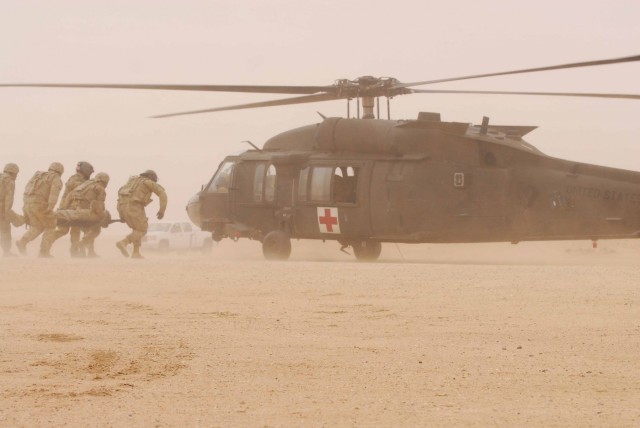 Training scenario with ground and air forces work together with a bang