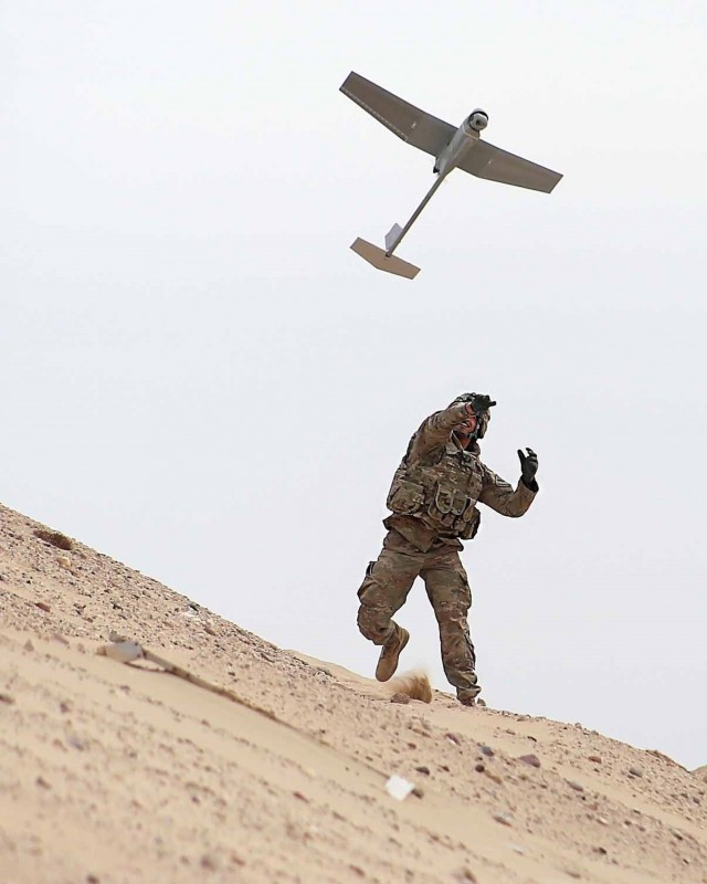 Training scenario with ground and air forces work together with a bang