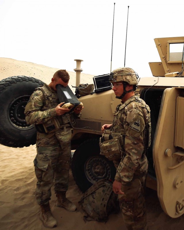 Training scenario with ground and air forces work together with a bang