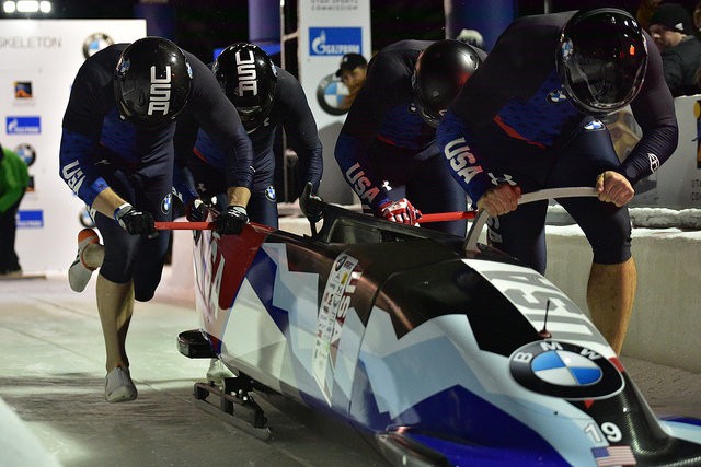 U.S. Army bobsled racers