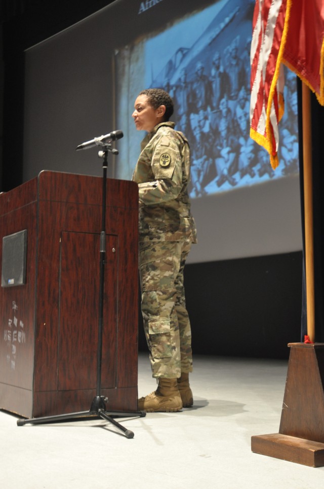 COL Summons speaks at the Black History Month event