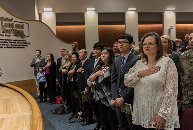 Col. Yee Hang's family attended his retirement ceremony