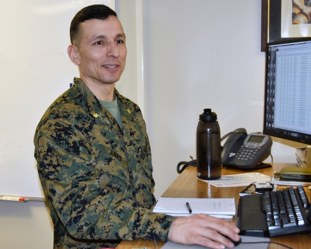 Marine Corps Major provides liaison support for ammo requirements