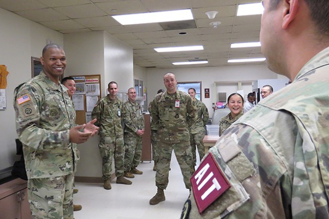Talking with the troops