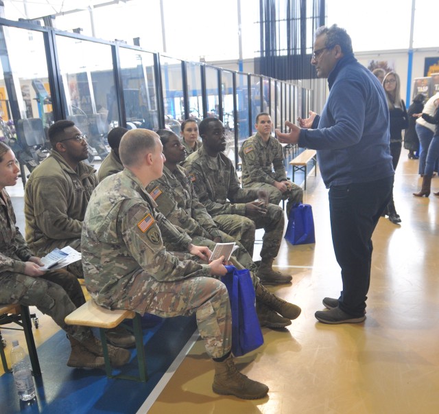 Jay Khalifeh talks to Soldier during TASP Rodeo