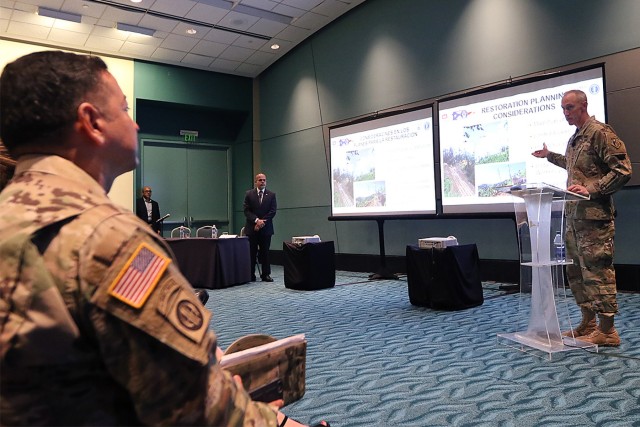 Task Force Power Resoration Commander briefs mayors of Puerto Rico