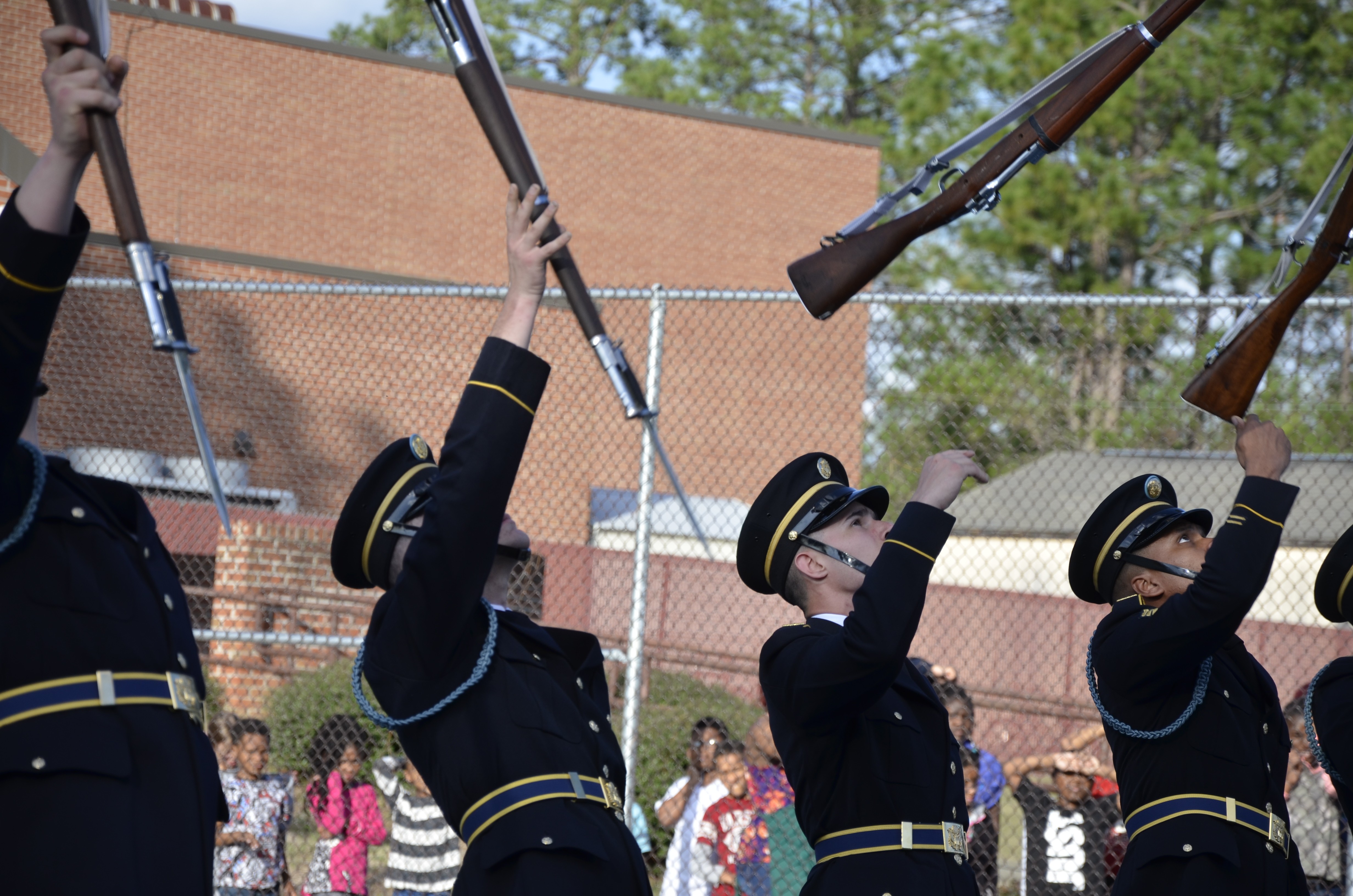 Precision and skill: U.S. Army Drill Team puts on show for youth center ...