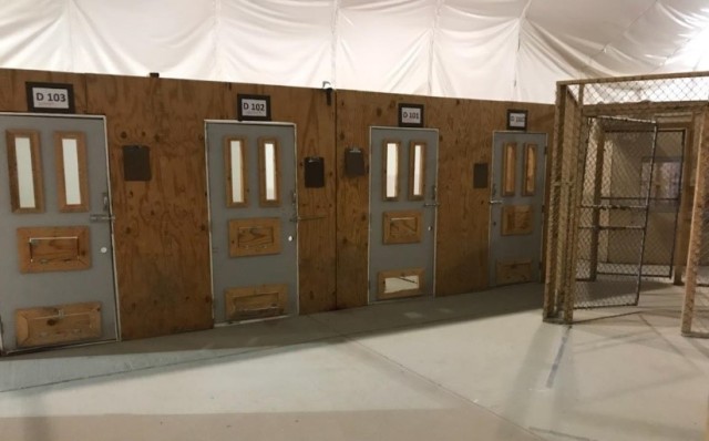 The detainee training cells at McGregor