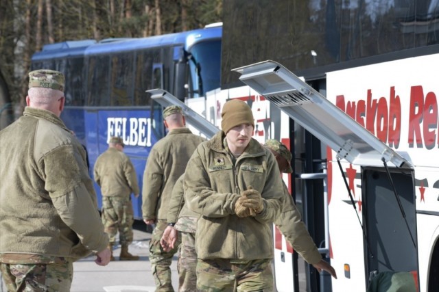 USAG Ansbach Commander Welcomes Rotational Brigade to Germany.
