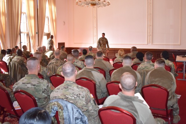 USAG Ansbach Commander Welcomes Rotational Brigade to Germany.